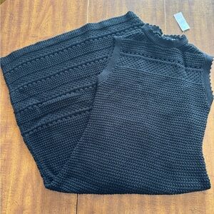 STUNNING Ann Taylor Black Knit Sleeveless Dress NWT